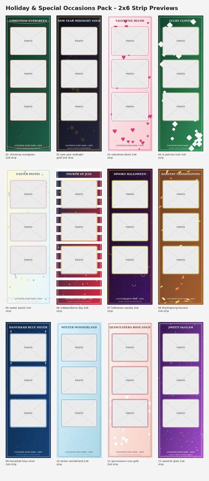 Holiday & Special Occasions Photo Booth Pack preview
